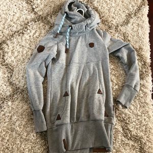 Naketano extra long pull over sweatshirt